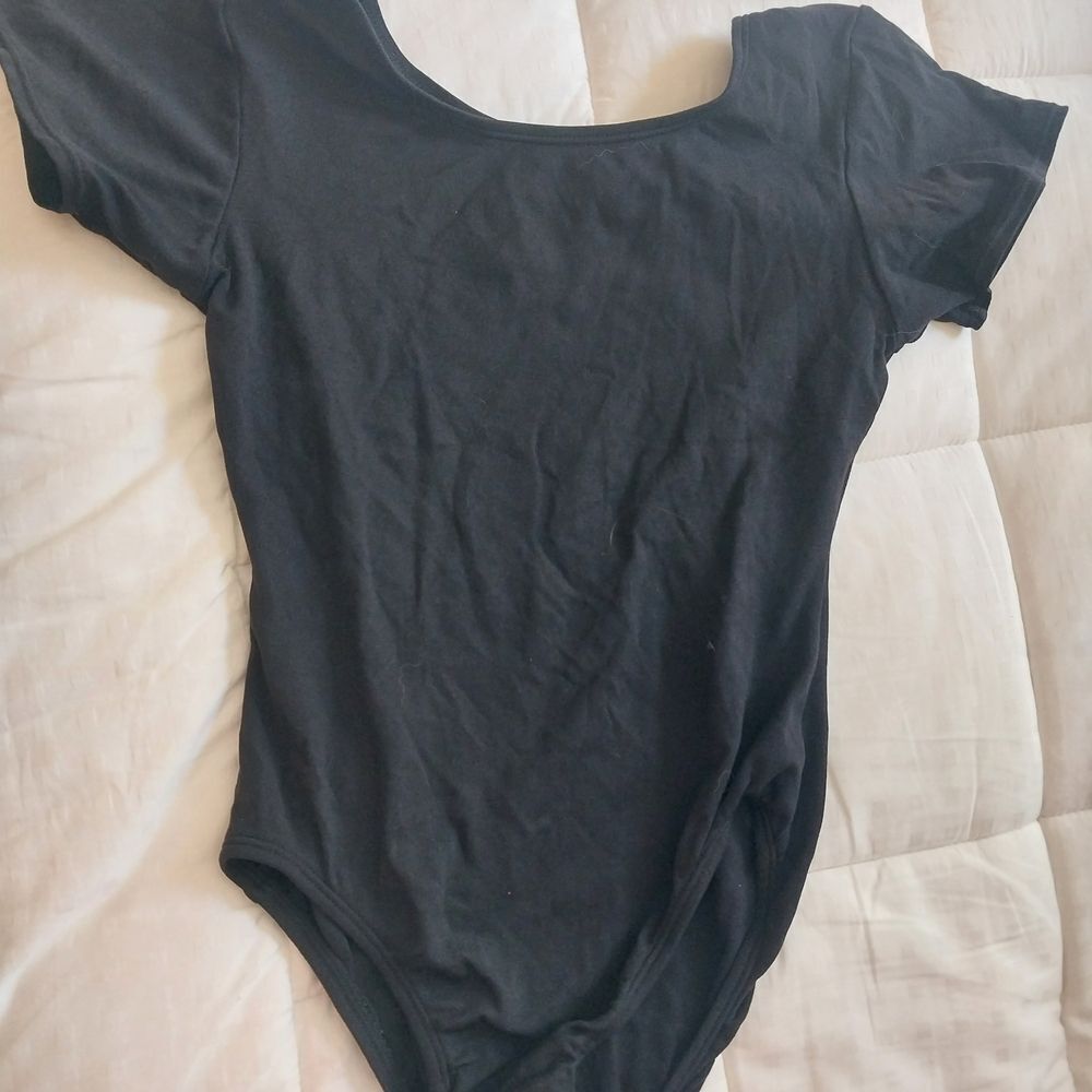 Jacques Moret Classic Girl's Black Bodysuit